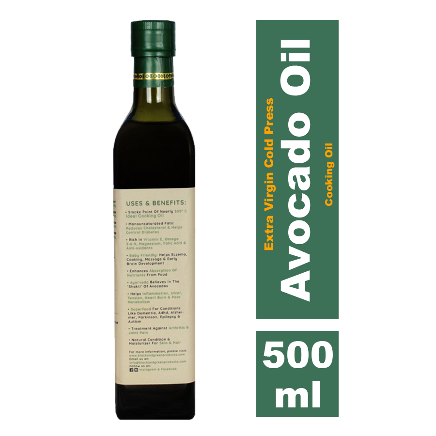 Black & Green Avocado Oil, 500ml